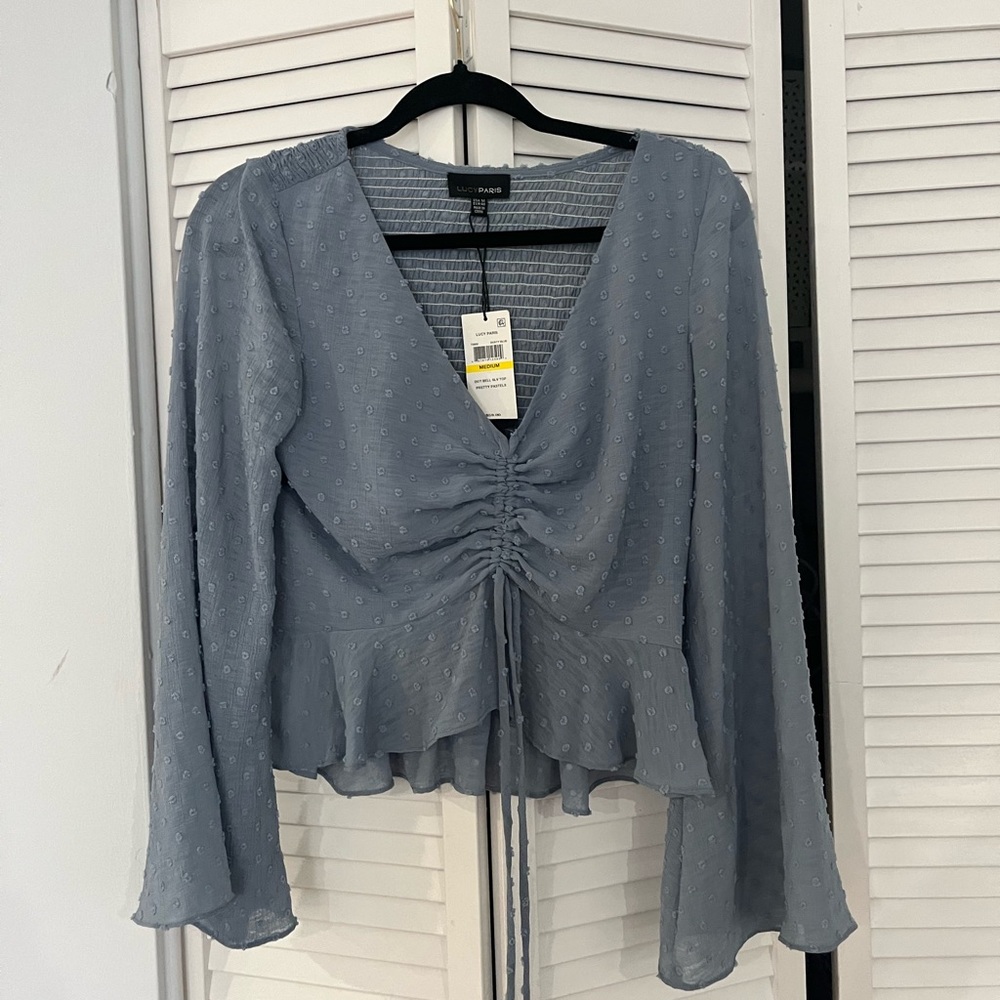 NWT Lucy Paris Blue Top size M